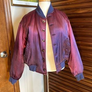 Liz wear vintage ombré pink and purple jacket. Size L